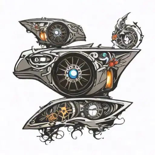 bmw e60 headlights   tattoo design idea