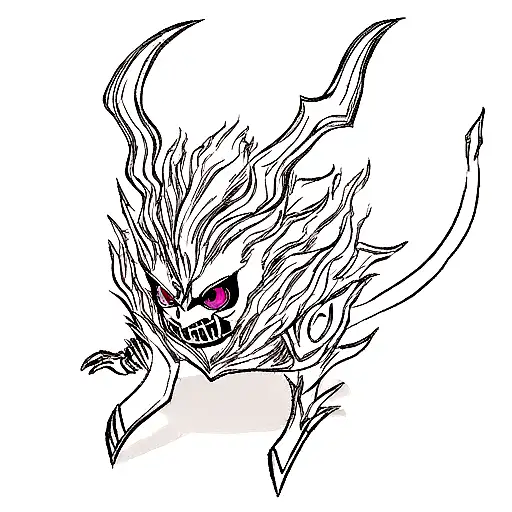 shadow fiend from game dota 2 tattoo design idea
