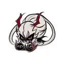 shadow fiend from game dota 2 tattoo design idea