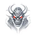 shadow fiend from game dota 2 tattoo design idea