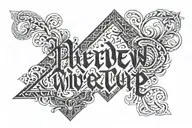 Hebrew writing: never give up tattoo design idea