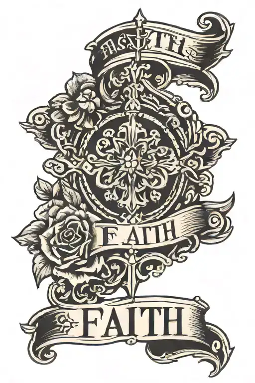 faith tatto on bicep  tattoo design idea