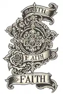 faith tatto on bicep  tattoo design idea