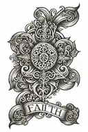 faith tatto on bicep  tattoo design idea