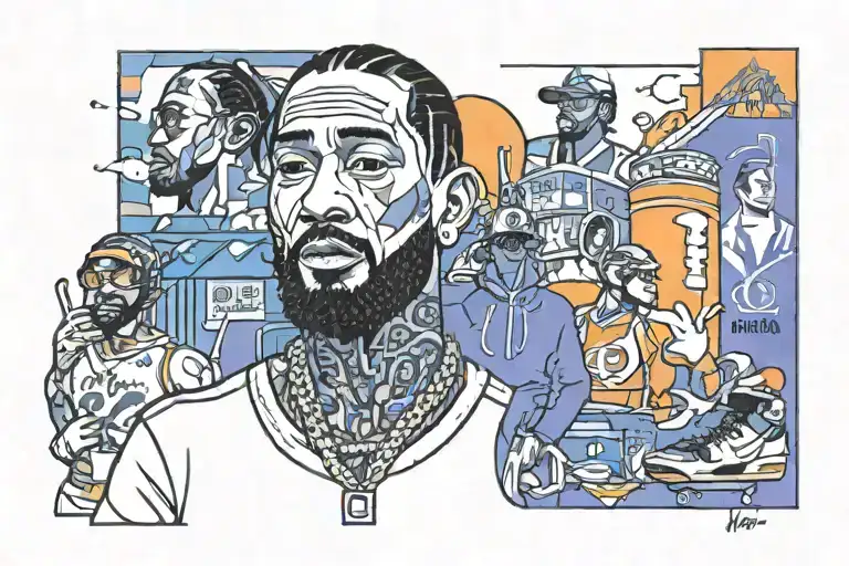 leo, money, realtor, boba, nipsey hussle, lakers, broncos, las vegas, California, nike tattoo design idea