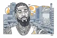 leo, money, realtor, boba, nipsey hussle, lakers, broncos, las vegas, California, nike tattoo design idea
