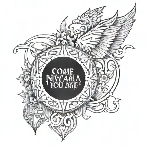 lyrics from Nirvana's song "Come As You Are" tattoo design idea