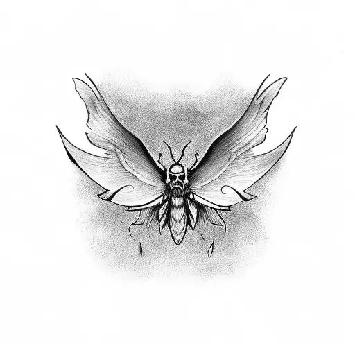 Deathmoth over Narsil tattoo design idea