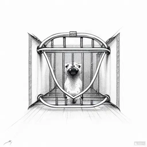 Prison Bars with a heart behind them tattoo design idea