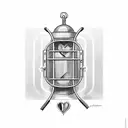 Prison Bars with a heart behind them tattoo design idea
