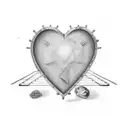 Prison Bars with a heart behind them tattoo design idea