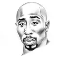 2pac tattoo design idea