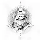 2pac tattoo design idea