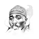 2pac tattoo design idea