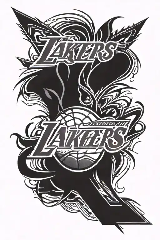 la lakers logo tattoo design idea