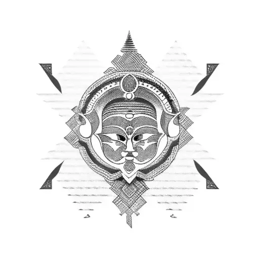 tribal buda tattoo design idea