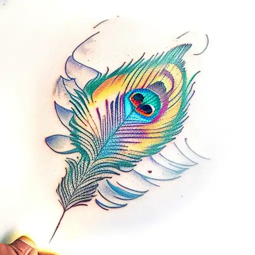Peacock feather  tattoo design idea