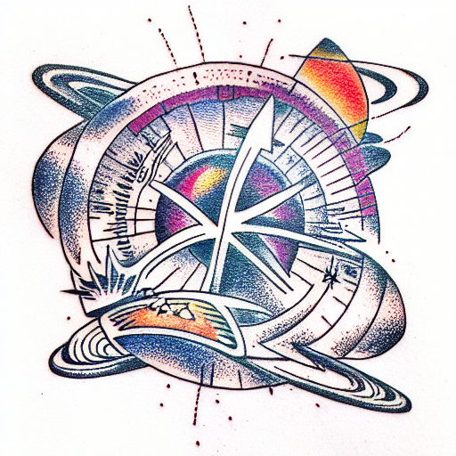 planets tattoo design idea