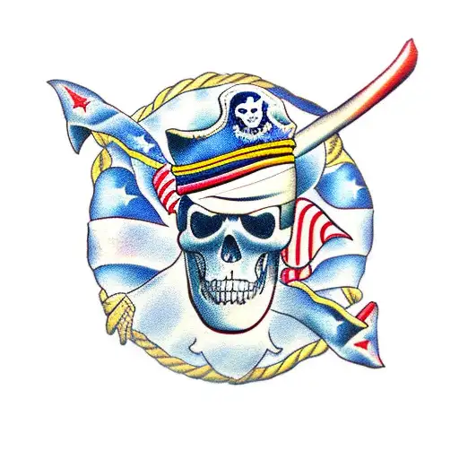 navy chief america pirate tattoo design idea