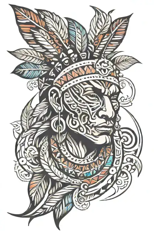 indigenous art tattoo design idea
