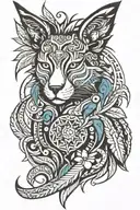 indigenous art tattoo design idea