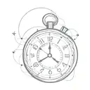 Digital clock tattoo design idea