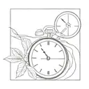 Digital clock tattoo design idea