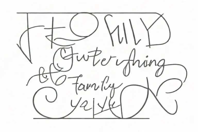 FOE: Family Over Everything tattoo design idea