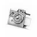 Movie camera made of carpentry tools tattoo design idea