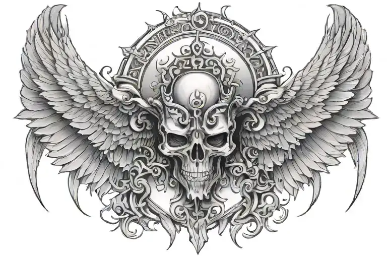 Allen with wings    tattoo design idea