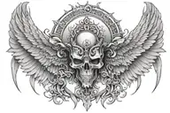 Allen with wings    tattoo design idea