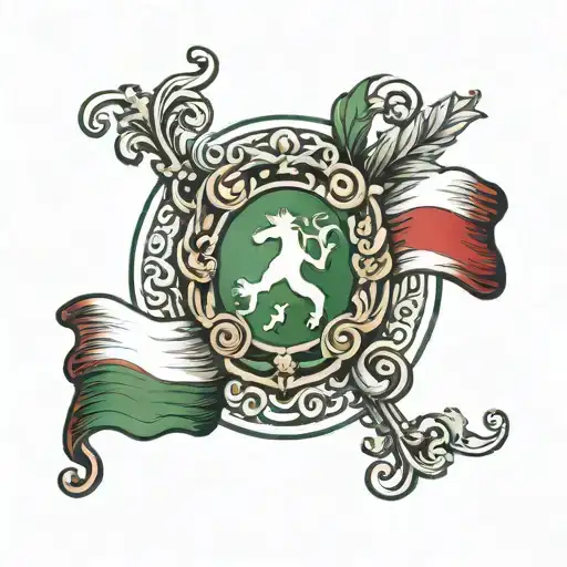 italian flag tattoo design idea