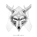  forest, viking, wolf, skull 3D tattoo design idea