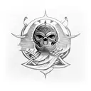 crow, skull, valhalla, viking tattoo design idea