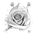 dead relative names "stu" and a rose  tattoo design idea