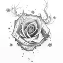 dead relative names "stu" and a rose  tattoo design idea
