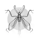 praying mantis insect tattoo design idea