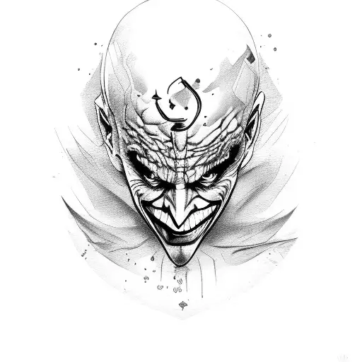 joker card tattoo design idea