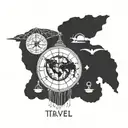 Travel far enough tattoo design idea