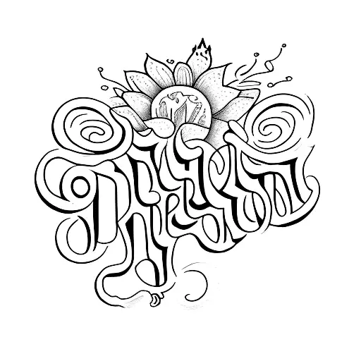 the name Marharyta in cursive near the ankle tattoo design idea
