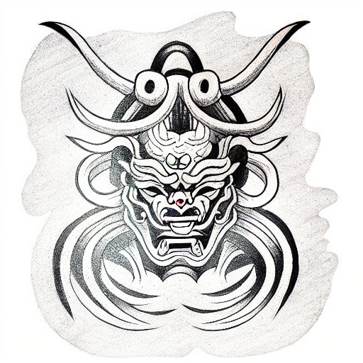 Oni Mask tattoo design idea