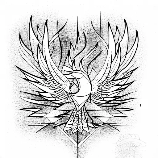 Phoenix tattoo design idea