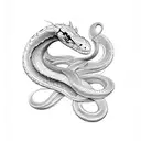 snake horse tattoo design idea