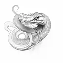 snake horse tattoo design idea