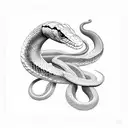 snake horse tattoo design idea