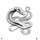 snake horse tattoo design idea