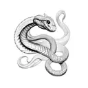 snake horse tattoo design idea