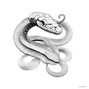 snake horse tattoo design idea