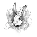 rabbit horse snake tattoo design idea
