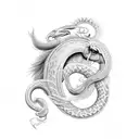 horse snake rabbit tattoo design idea